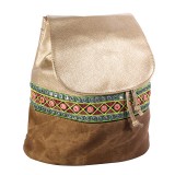 کوله پشتی زنانه سنتی طلایی