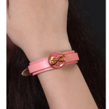  دستبند چرم روکش طلا طرح بی نهایت GLB2004 | آنلاین کالا