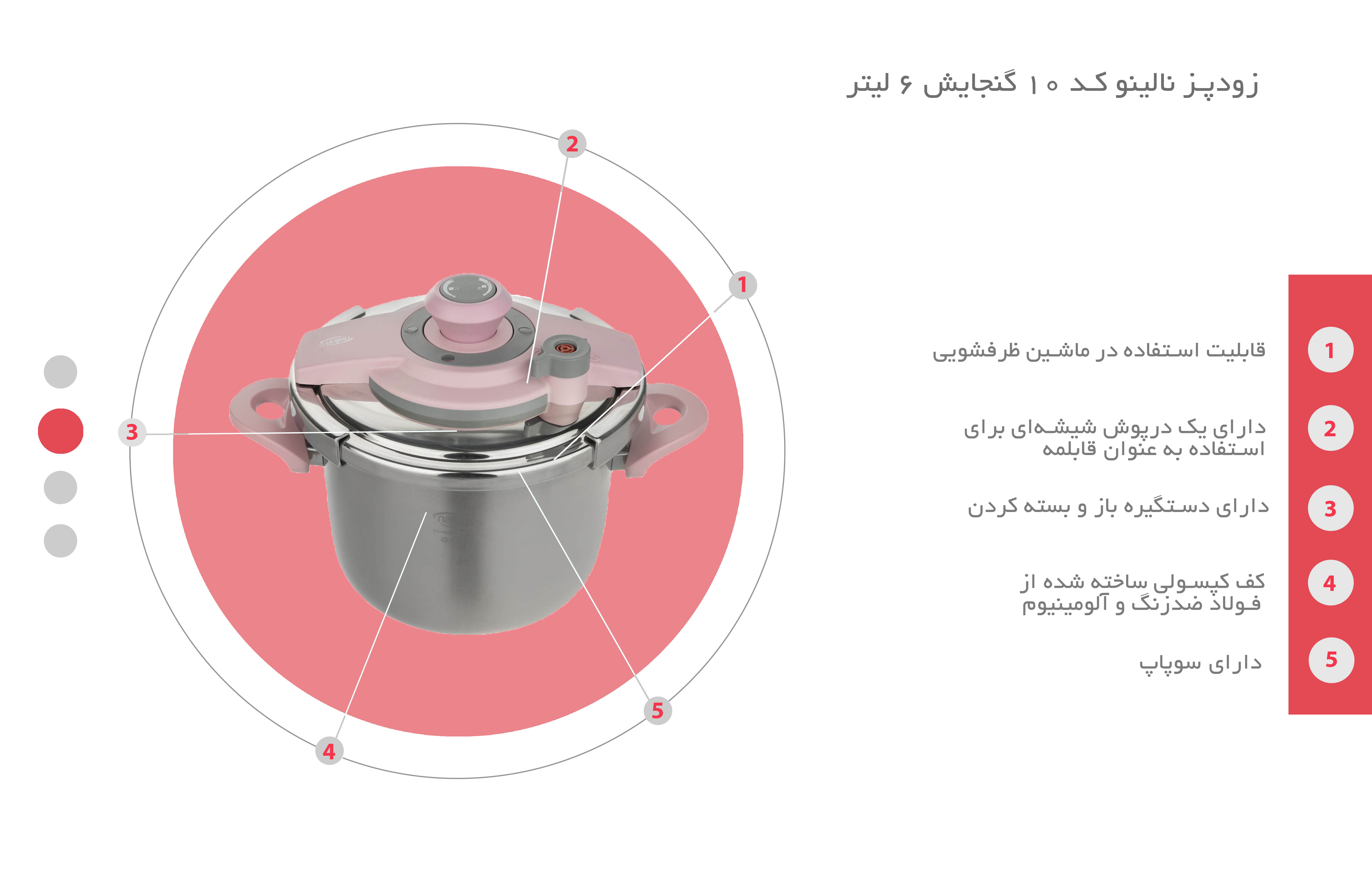 زودپز 6 لیتری نالینو